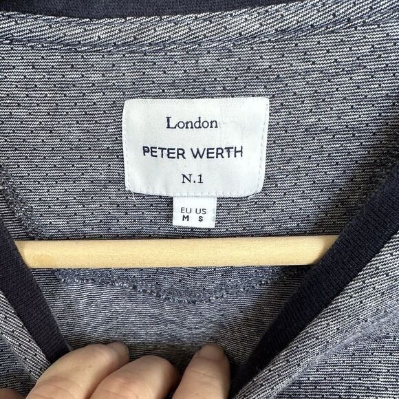 Peter Werth London Men's N.1 Navy Bowling Pocket T-Shirt Size Small - Picture 5 of 11